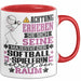 Softballspielerin Geschenk Tasse Lustiger Spruch Erheben Sie Sich Der Softballspielerin Betritt den Raum Rot Trendation