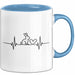 Kaninchen Hase Herzschlag Tasse Geschenk Lustige Geschenkidee Spruch Blau Trendation