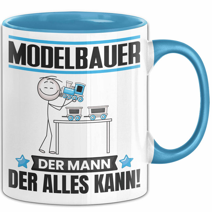 Modelbauer Tasse Geschenk für Modelbauer Der Mann Der Alles Kann Geschenkidee zum Geburtstag Blau Trendation