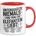 Elefantenliebhaber Frauen Tasse Geschenk Lustige Geschenkidee Spruch Unterschätze Niemals Eine Frau Die Elefanten Liebt Rot Trendation