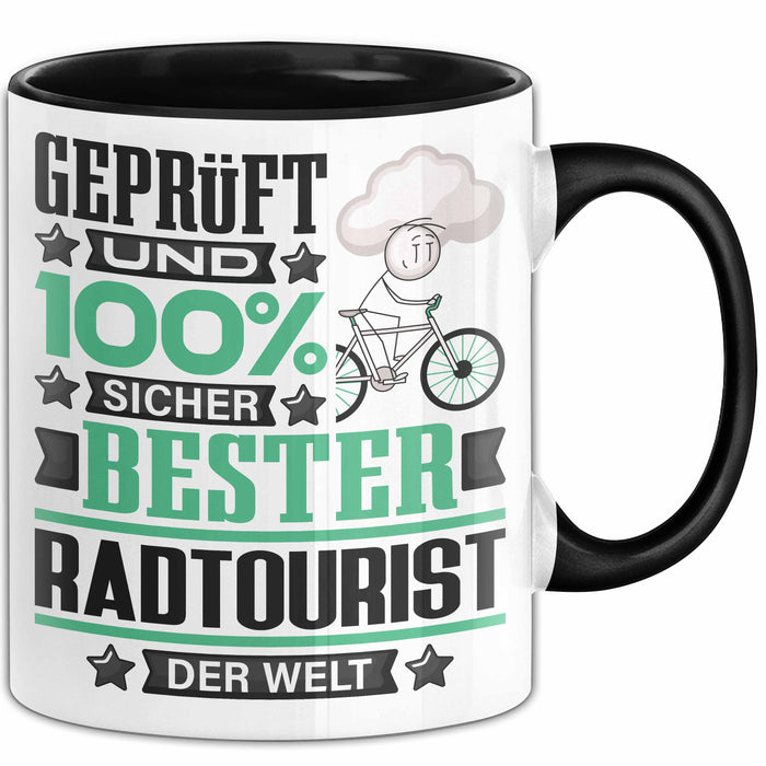 Radtourist Geschenk Lustiger Spruch für Radtourist Geschenkidee Bester Radtourist Der Welt Schwarz Trendation