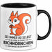 Eichhörnchen Tierliebhaber Tasse Geschenk Lustige Geschenkidee Spruch Dann Sei Ein Eichhörnchen Trendation