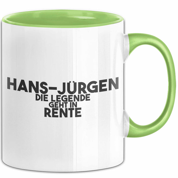 Hans-Juergen Tasse Hans-Juergen – Die Legende Geht In Rente Geschenk
