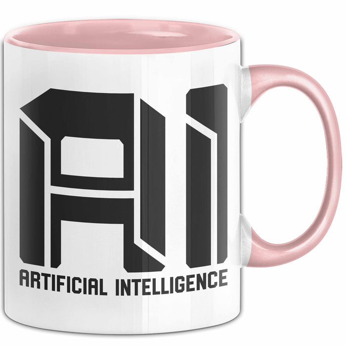 Ai Künstliche Intelligenz Tasse Geschenk Artificial Intelligence Geschenkidee Becher Rosa Trendation