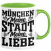 München Tasse Geschenk Heimat Münchener Geschenkidee Kaffee-Becher Bayern Meine Stadt Meine Liebe Grün Trendation