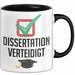 Doktorarbeit Geschafft Tasse Geschenk Dissertation Verteidigt Geschenkidee Master Doktor Kaffee-Becher Trendation