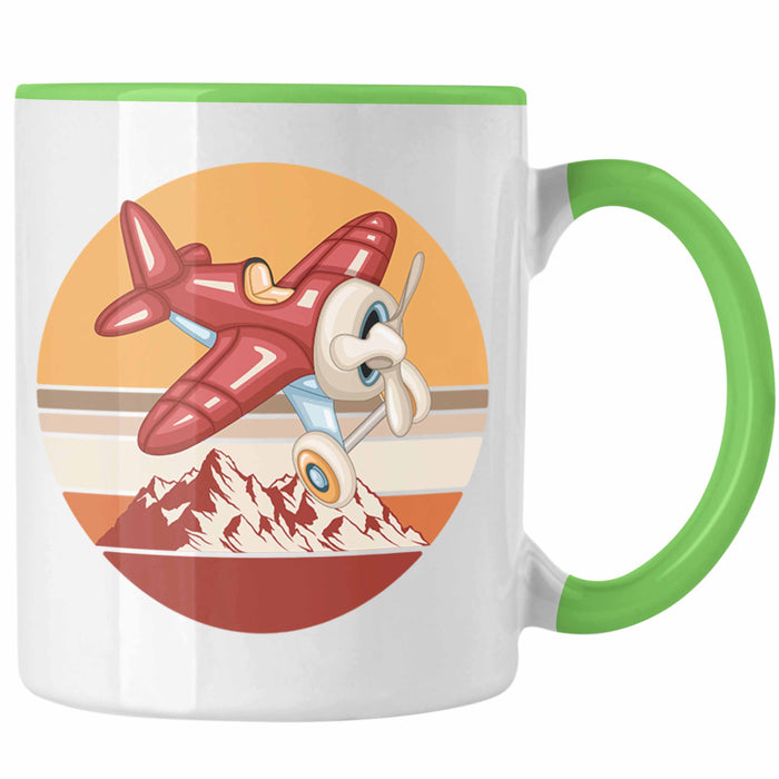 Segelflieger Tasse Geschenk Segelflieger Grün Trendation