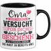 Geschenk Oma Tasse Muttertag Witzige Spruchidee Originell Schwarz Trendation