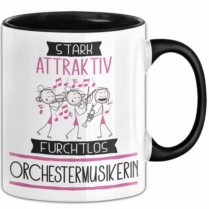 Orchestermusikerin Tasse Geschenk Becher Stark Attraktiv Furchtlos Orchestermusikerin Lustige Geschenkidee Trendation