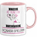 Squash-Spielerin Tasse Geschenk Becher Stark Attraktiv Furchtlos Squash-Spielerin Lustige Geschenkidee Rosa Trendation