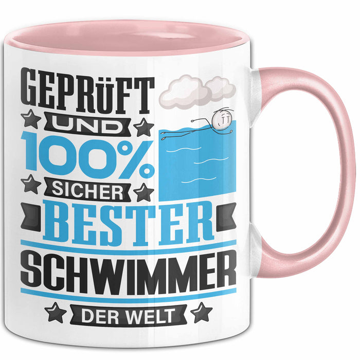 Schwimmer Geschenk Lustiger Spruch für Schwimmer Geschenkidee Bester Schwimmer Der Welt Rosa Trendation