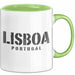 Lissabon Portugal Tasse Geschenk Lustige Geschenkidee Spruch Grün Trendation