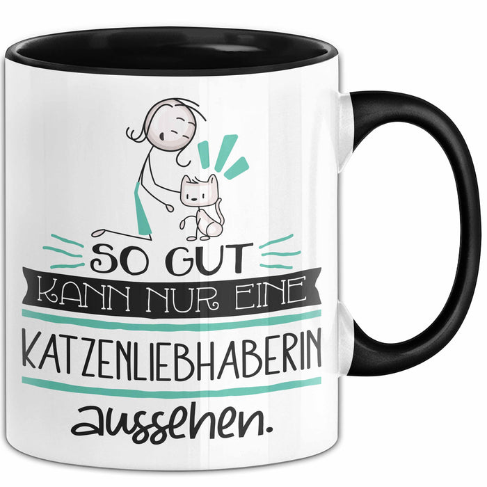 Katzenliebhaberin Geschenk Tasse So Gut Kann Nur Eine Katzenliebhaberin Aussehen Geschenkidee Geburtstag Weihnachten Lustig Trendation