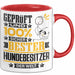 Hundebesitzer Geschenk Lustiger Spruch für Hundebesitzer Geschenkidee Bester Hundebesitzer Der Welt Rot Trendation
