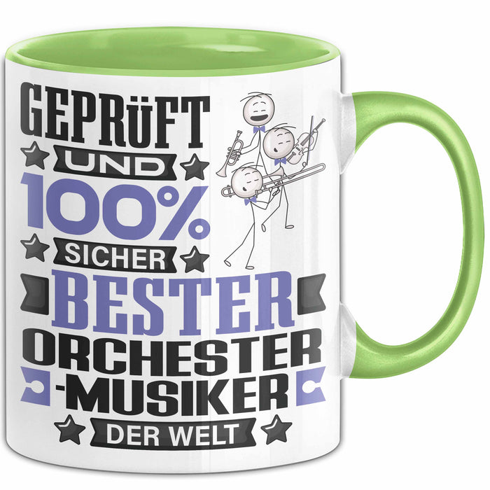 Orchestermusiker Geschenk Lustiger Spruch für Orchestermusiker Geschenkidee Bester Orchestermusiker Der Welt Grün Trendation