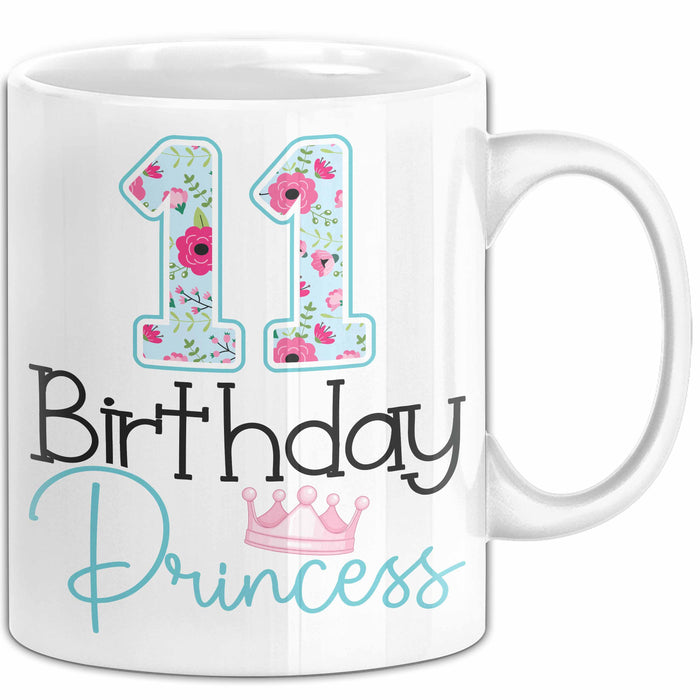 11 Birthday Princess Tasse Mädchen Geschenk 11. Geburtstag Krone Weiß Trendation
