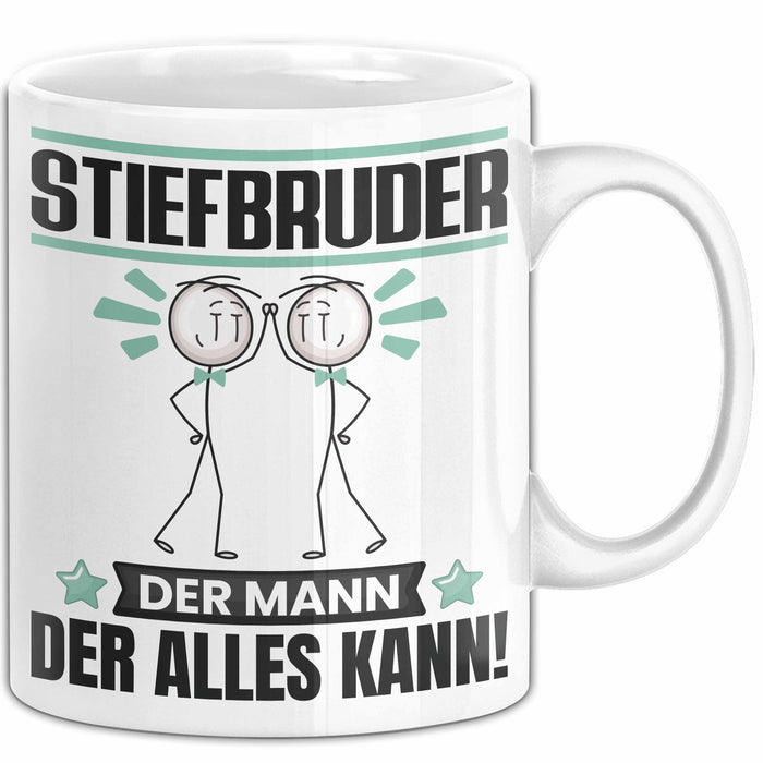 Stiefbruder Tasse Geschenk für Stiefbruder Der Mann Der Alles Kann Geschenkidee zum Geburtstag Weiß Trendation