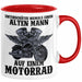 Motorradfahrer Geschenk Tasse Kaffee-Becher Motorrad Spruch Unterschätze Niemals Einen Alten Mann Auf Einem Motorrad Spruch Männer Rot Trendation