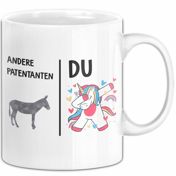 Patentante Tante Tasse Becher Geschenk Lustige Geschenkidee Spruch Andere Patentanten Weiß Trendation