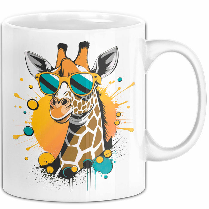 Giraffe Mit Sonnenbrille Tasse Geschenk Lustige Geschenkidee Spruch Weiß Trendation