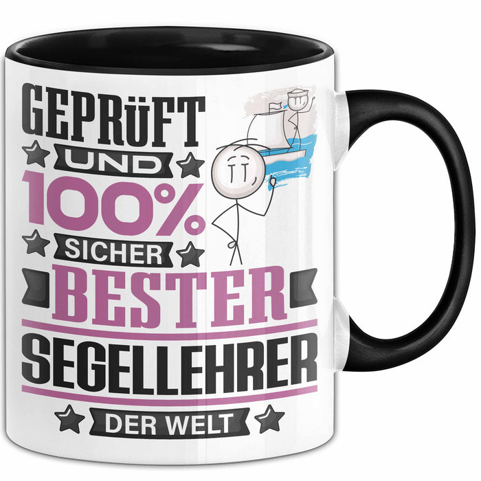Segellehrer Geschenk Lustiger Spruch für Segellehrer Geschenkidee Bester Segellehrer Der Welt Schwarz Trendation