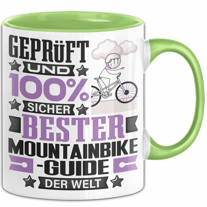 Mountainbike-Guide Geschenk Lustiger Spruch für Mountainbike-Guide Geschenkidee Bester Mountainbike-Guide Der Welt Grün Trendation