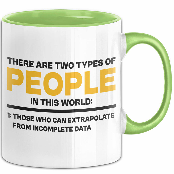 Computerprogrammierer Softwareingenieur Tasse Geschenk Lustige Geschenkidee Spruch Es Gibt Zwei Arten Von Menschen Auf Dieser Welt Grün Trendation