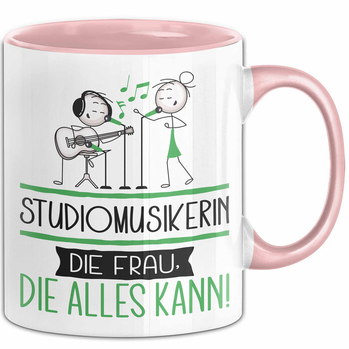 Studiomusikerin Geschenk Tasse Becher Die Frau Die Allen Kann Geschenkidee für eine Studiomusikerin Lustig Rosa Trendation