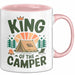 Camper Camping Tasse Geschenk Lustige Geschenkidee Spruch Kinf OF The Camper Rosa Trendation