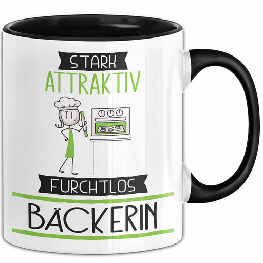 Bäckerin Tasse Geschenk Becher Stark Attraktiv Furchtlos Bäckerin Lustige Geschenkidee Trendation