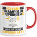 Trampolinspringer Tasse Geschenk für Trampolinspringer Geburtstag Lustiger Spruch Kaffee-Becher Was Ist Deine Superkraft Rot Trendation
