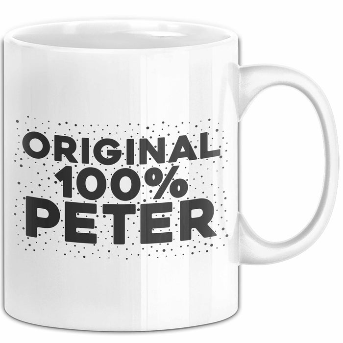 Peter Tasse Original 100% Peter Geschenk Weiß Trendation