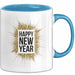 Neujahrsfeier Tasse Geschenk Lustige Geschenkidee Spruch Frohes Neues Jahr Blau Trendation