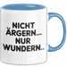 Sarkasmus Sarkastisch Tasse Geschenk Lustige Geschenkidee Spruch Nicht Ärgern Nur Wundern Blau Trendation