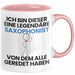 Saxophonist Geschenk Tasse Lustige Geschenkidee Geburtstag für Saxophonist Ich Bin Dieser Legendäre Saxophonist Von Dem Alle Geredet Haben Kaffee-Becher Rosa Trendation