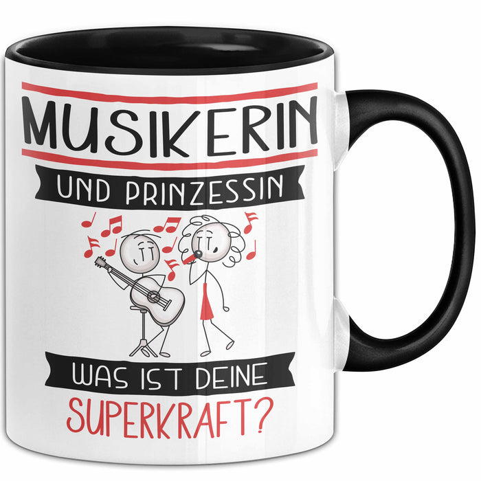 Musikerin Und Prinzessin Tasse Geschenk Für Eine Musikerin Geburtstag Was Ist Deine Superkraft Trendation
