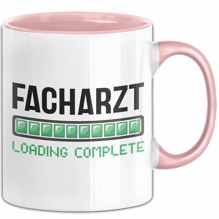 Facharzt Tasse Geschenk Werdender Arzt Geschenkidee Studium Medizin Kaffee-Becher Rosa Trendation