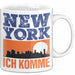 New York Tasse Geschenk Horizont Ich Komme Spruch Geschenkidee Weiß Trendation