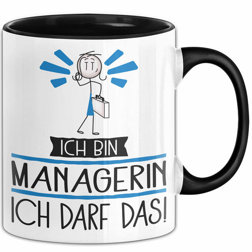 Geschenk für Managerin Tasse Lustige Geschenkidee Geburtstag Ich Bin Managerin Ich Darf Das Trendation