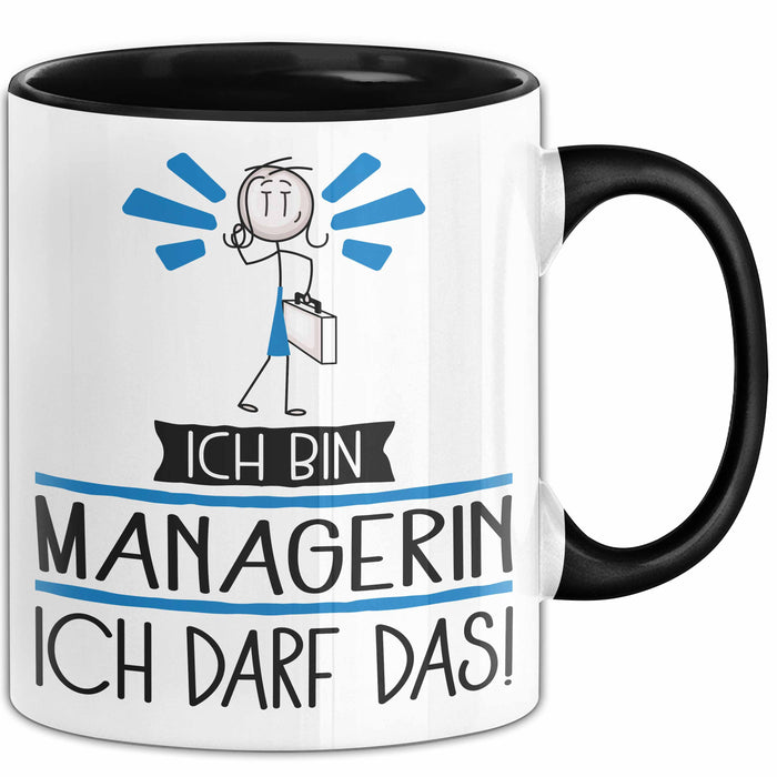 Geschenk für Managerin Tasse Lustige Geschenkidee Geburtstag Ich Bin Managerin Ich Darf Das Trendation