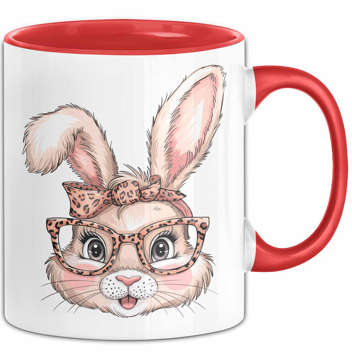 Kaninchen Hase Tierliebhaber Tasse Geschenk Lustige Geschenkidee Spruch Rot Trendation