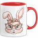 Kaninchen Hase Tierliebhaber Tasse Geschenk Lustige Geschenkidee Spruch Rot Trendation