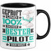 Pilot Geschenk Lustiger Spruch für Pilot Geschenkidee Bester Pilot Der Welt Schwarz Trendation