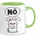 Sarkastische Kaninchen Hase Tasse Geschenk Lustige Geschenkidee Spruch Nö Grün Trendation