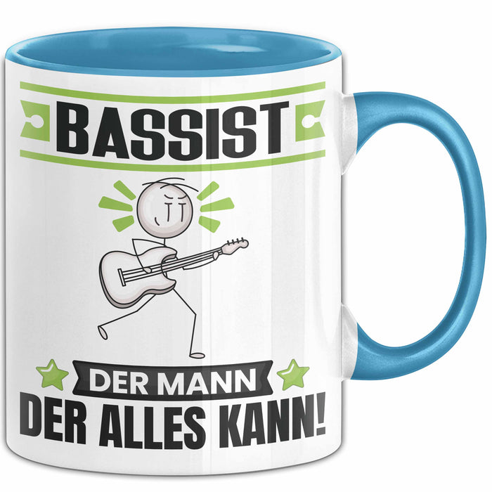 Bassist Tasse Geschenk für Bassist Der Mann Der Alles Kann Geschenkidee zum Geburtstag Blau Trendation
