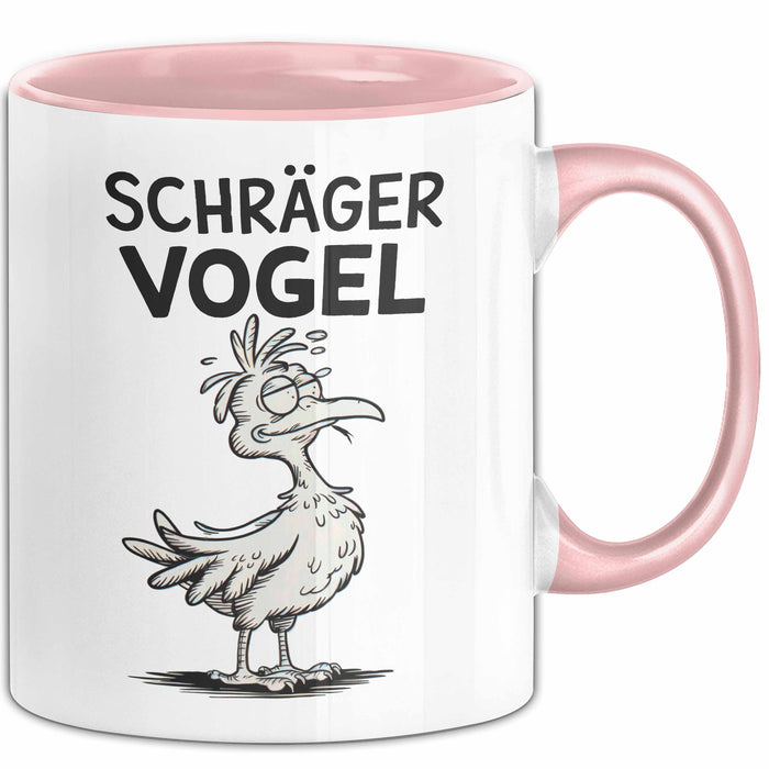 Sarkastischer Vogel Tasse Geschenk Lustige Geschenkidee Spruch Schräger Vogel Rosa Trendation