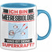 Meeresbiologe Tasse Geschenk für Meeresbiologe Geburtstag Lustiger Spruch Kaffee-Becher Was Ist Deine Superkraft Blau Trendation