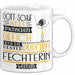 Fechterin Geschenk Becher Tasse Gott Schuf Alle Menschen Gleich Nur Die Besten Durfeten Fechterin Werden Geschenkidee Lustig Weiß Trendation
