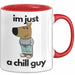 Im Just A Chill Guy Ich Bin Einfach Nur Ein Gechillter Entspannter Typ Tasse Geschenk Dank Meme Liebhaber Rot Trendation