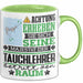 Tauchlehrer Geschenk Tasse Lustiger Spruch Erheben Sie Sich Der Tauchlehrer Betritt den Raum Grün Trendation